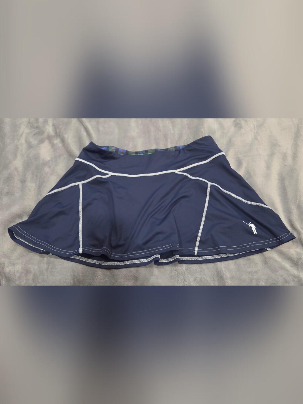 Navy Golf Skort with Contrast Piping